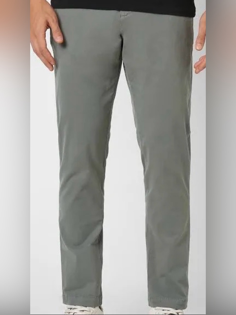 Men's Straight Chino Pants in Grey